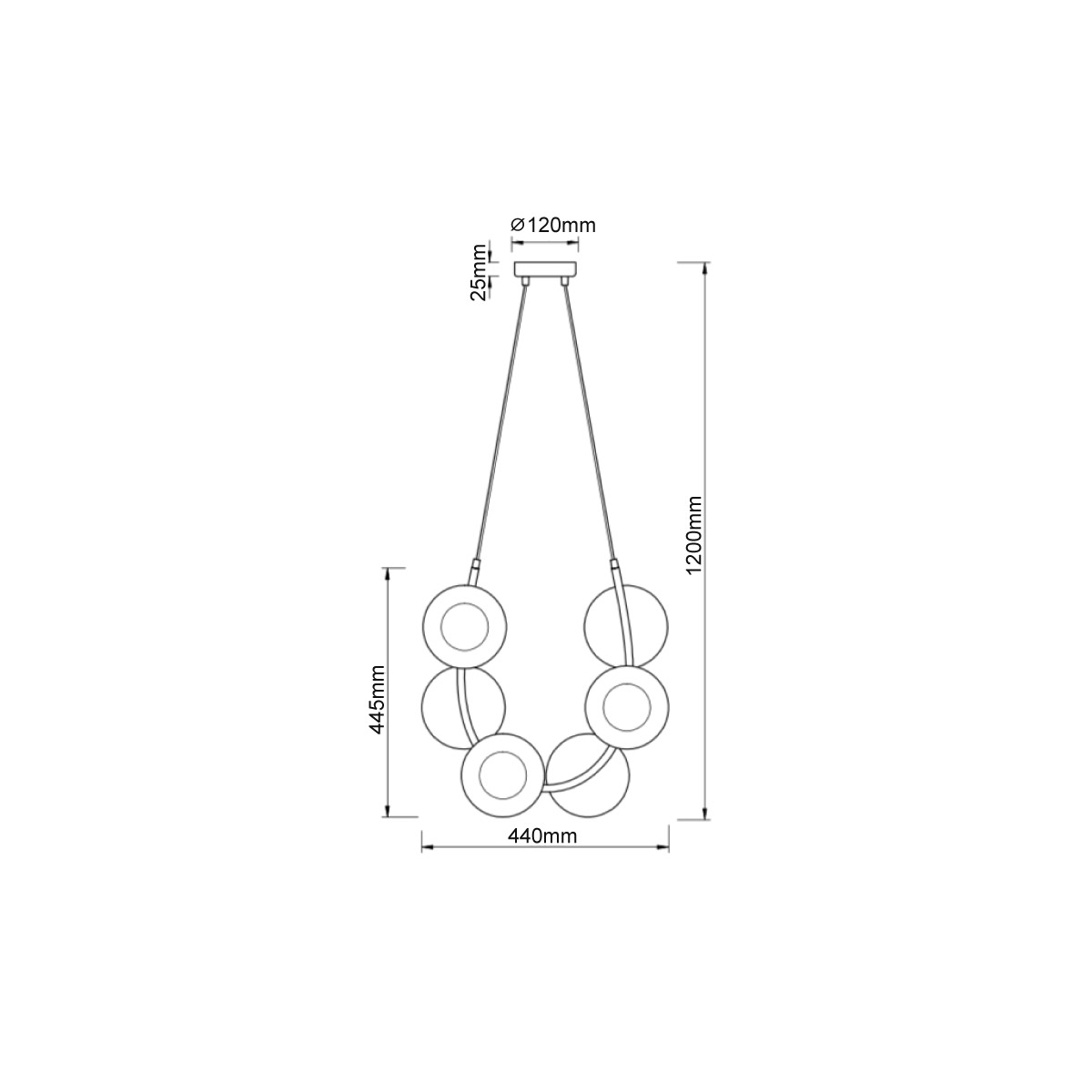 Подвесной светильник Vele Luce Astoria VL5004P61 3