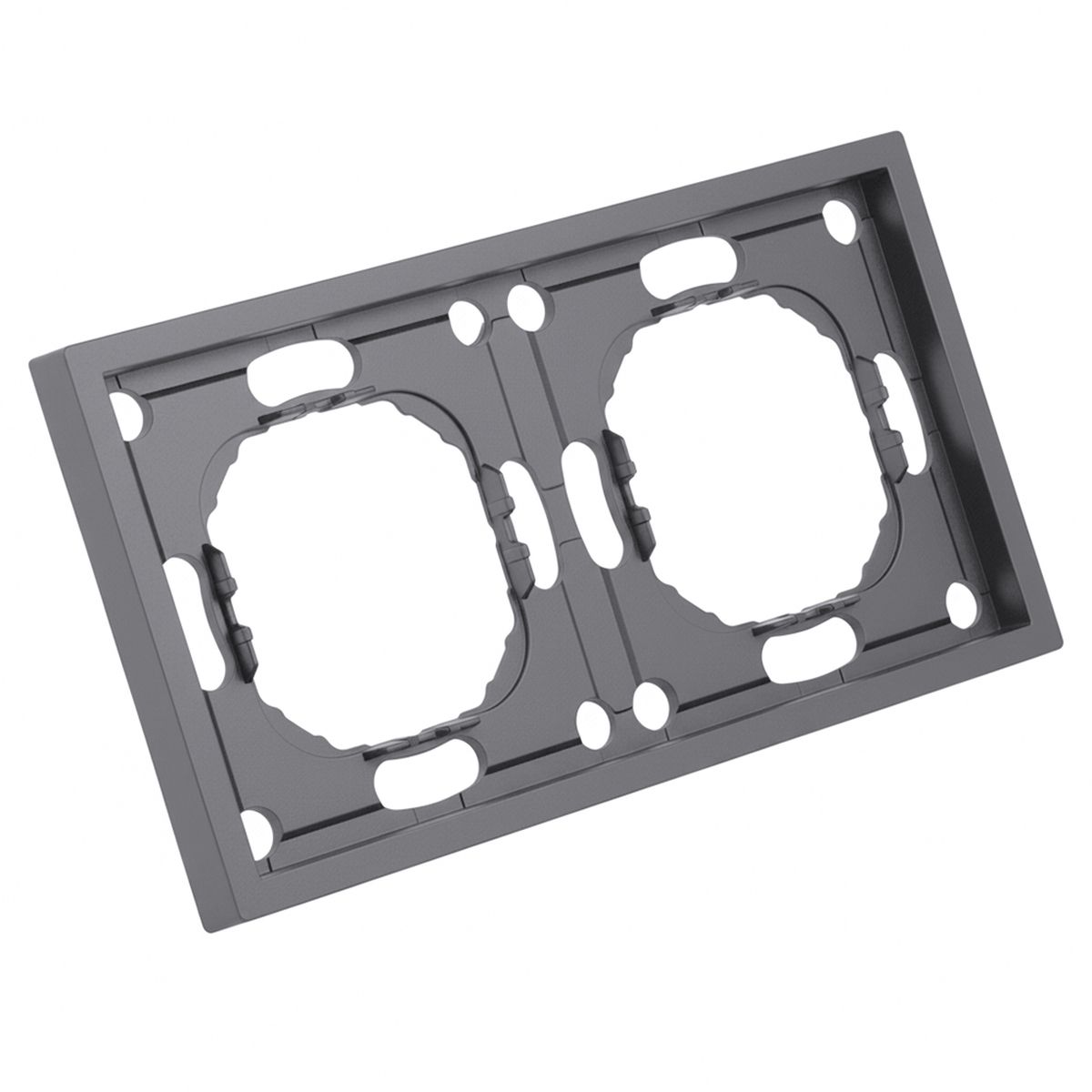 Рамка STEKKER, PFR00-5002-10 2-местная, серия Эмили, платиново-серый, soft touch 49963 5