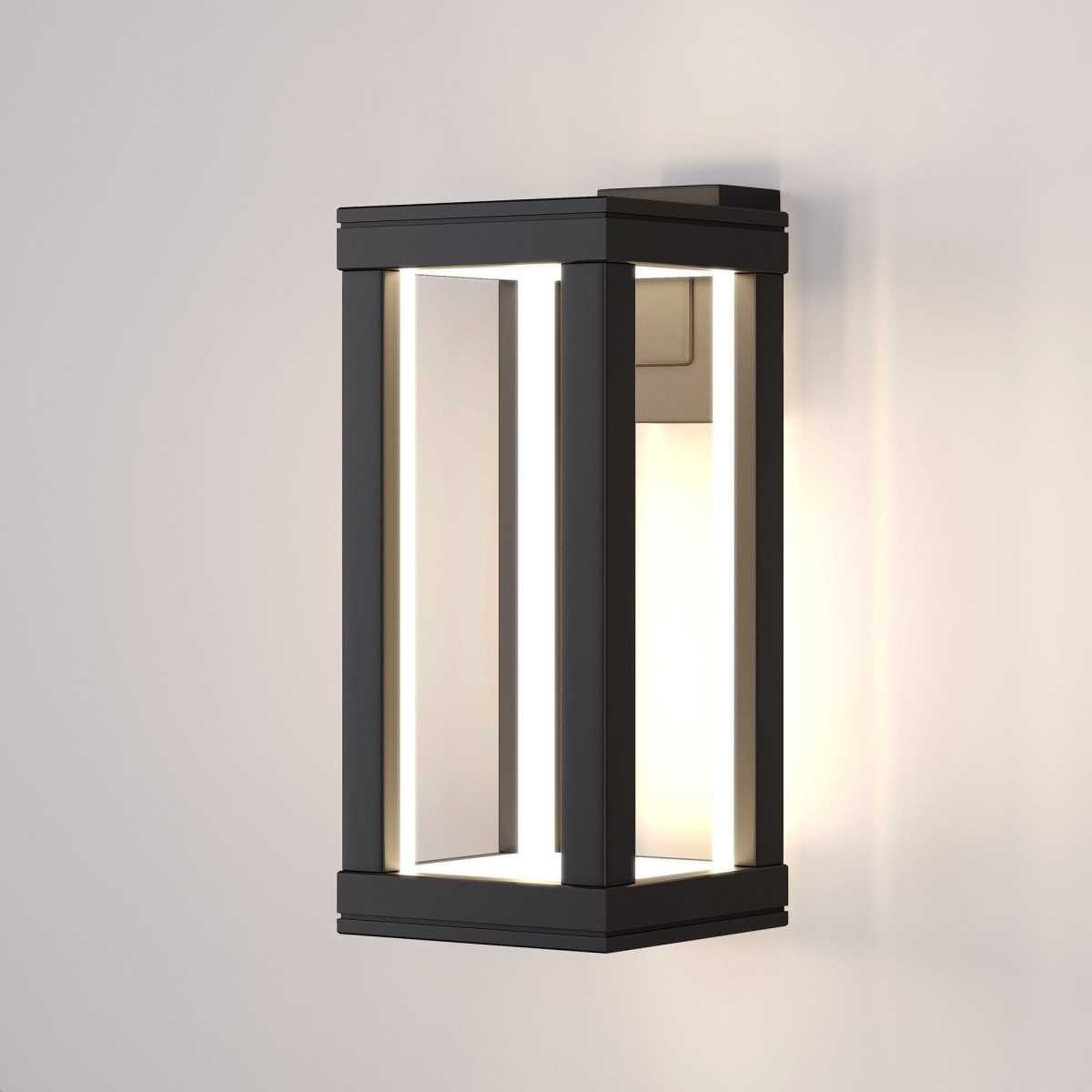 Уличный настенный светодиодный светильник Elektrostandard Frame 1527 Techno Led черный a051855