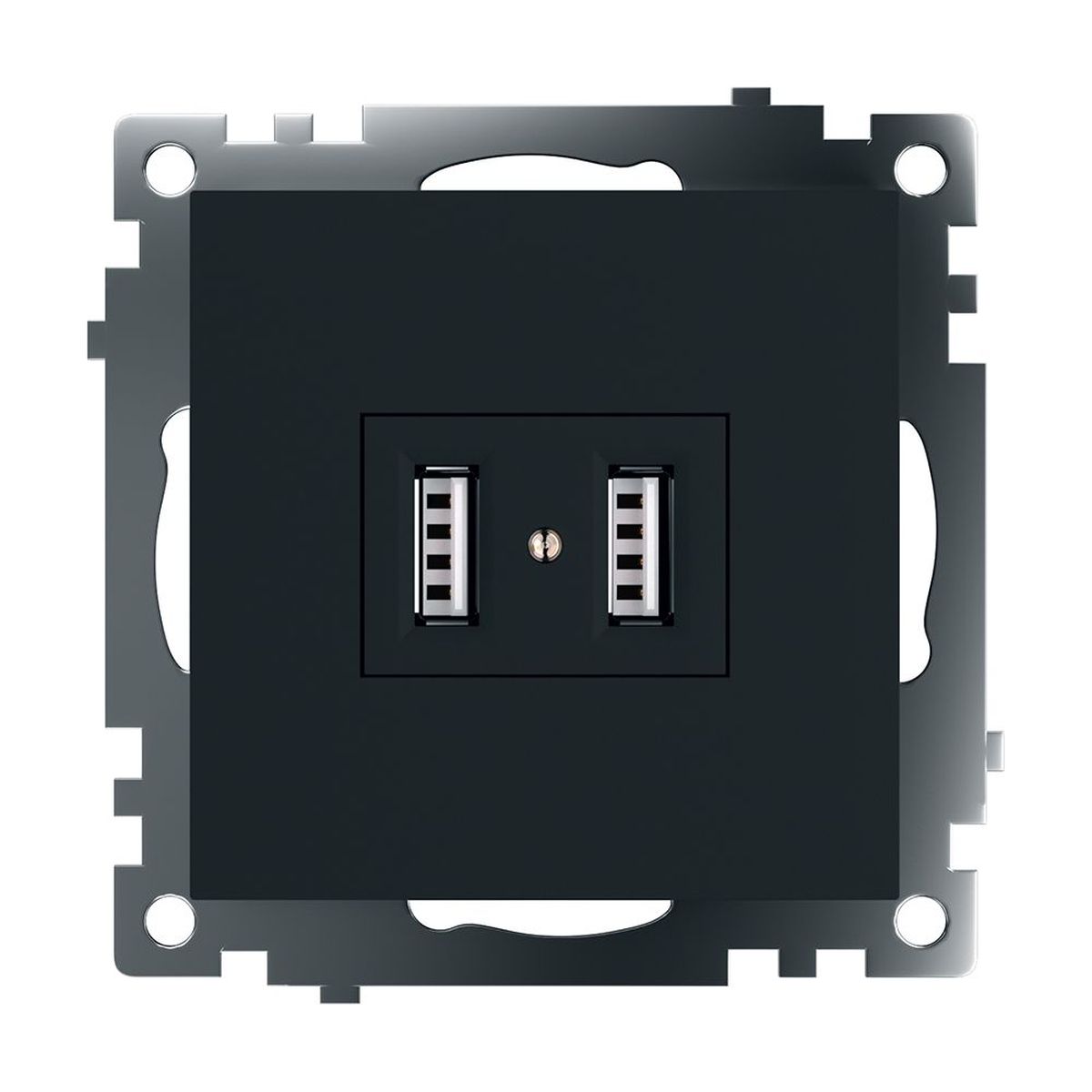 Розетка 2хUSB Stekker Катрин черный GLS10-7115-05 39616 1