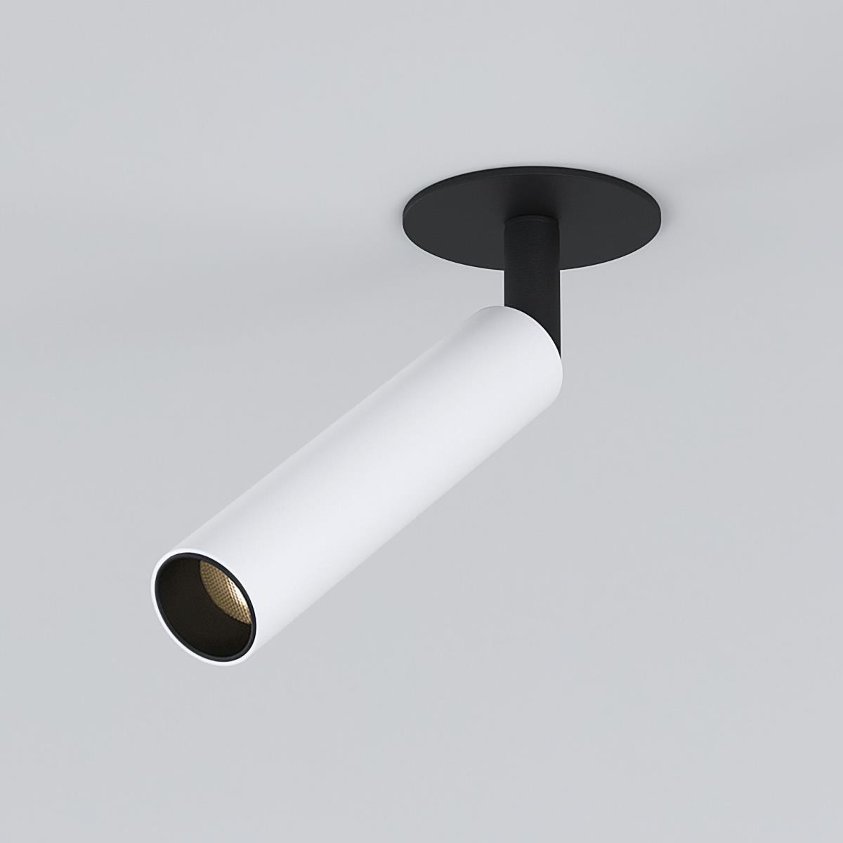 Встраиваемый светодиодный спот Elektrostandard Diffe 25027/Led белый/черный a058216