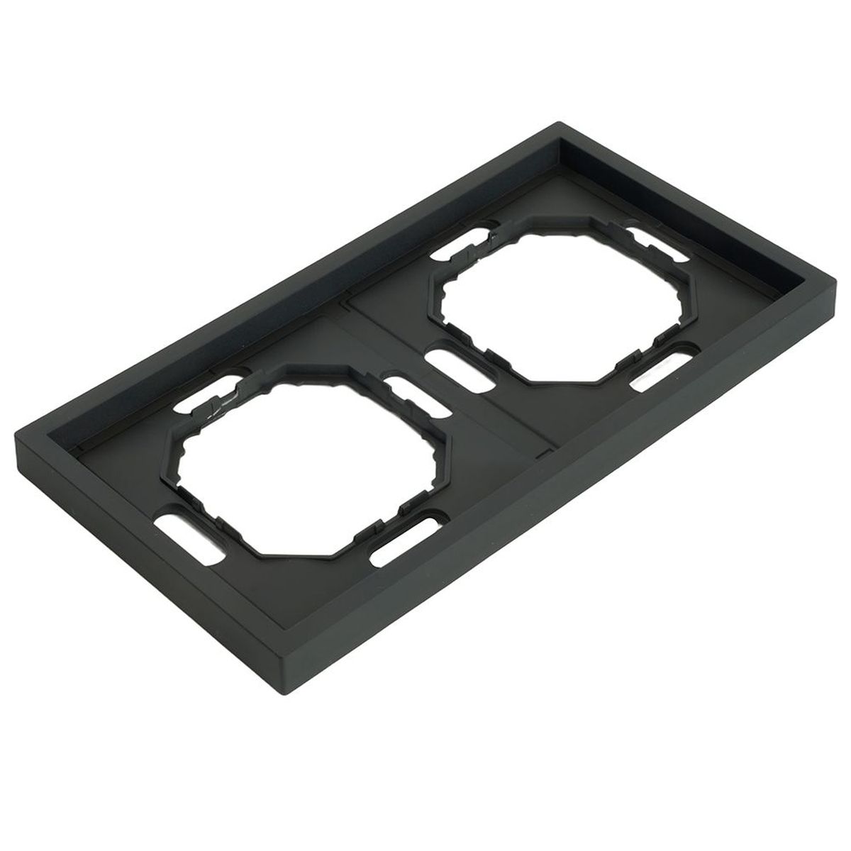 Рамка STEKKER, PFR00-5002-05 2-местная, серия Эмили, черный уголь, soft touch 49859 5