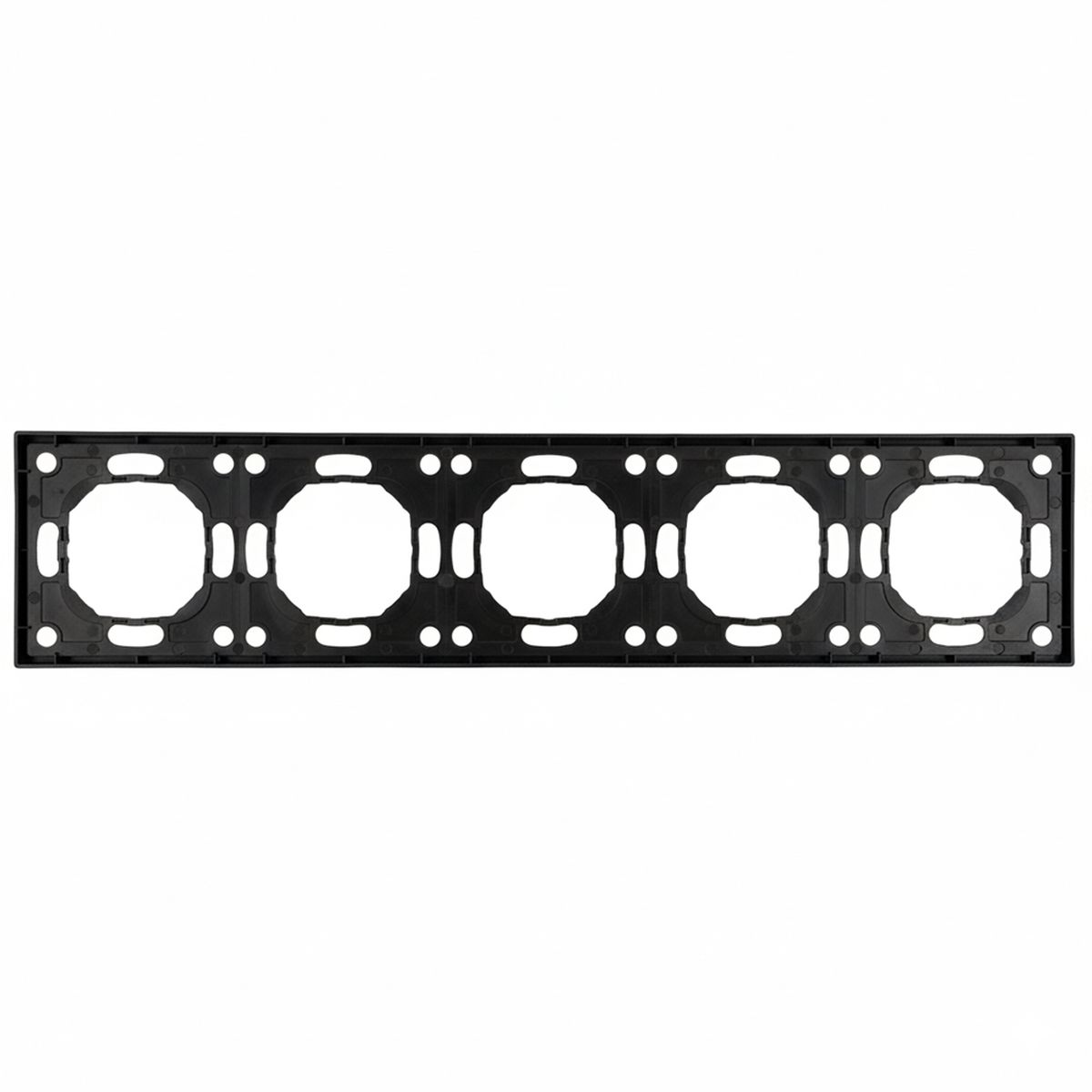 Рамка STEKKER, PFR00-5005-05 5-местная, серия Эмили, черный уголь, soft touch 49862 4