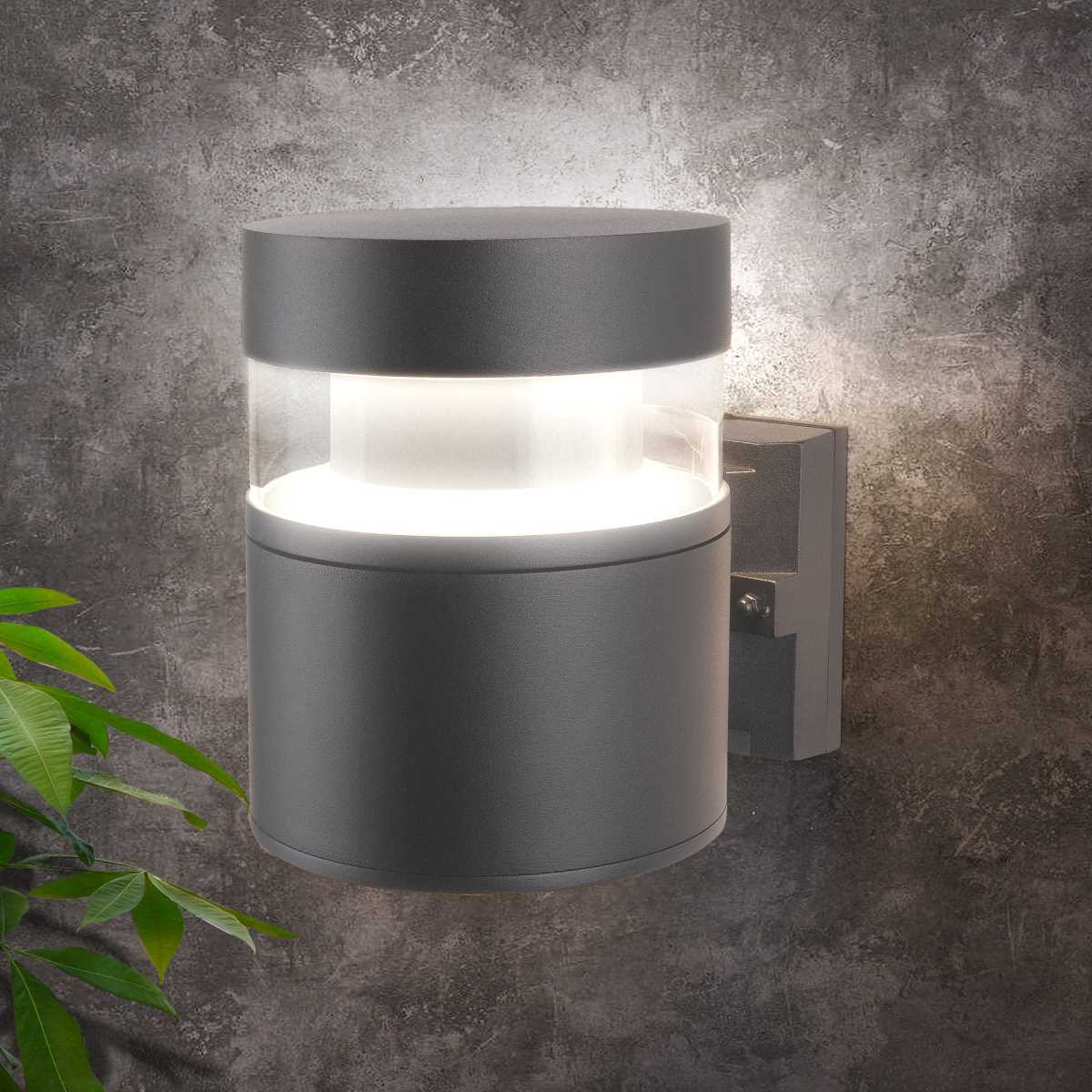 Уличный настенный светодиодный светильник Elektrostandard 1530 Techno Led серый a052247 3