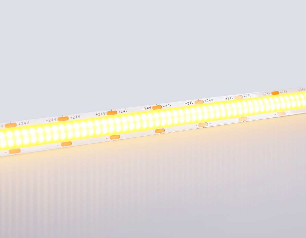 Светодиодная лента Ambrella Light GS4801 COB 616Led/19W m/ 24V IP20 3000K/ 5m*12mm*2mm (2 конт.) GS4801