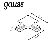 Коннектор L-образный Gauss TR134 2