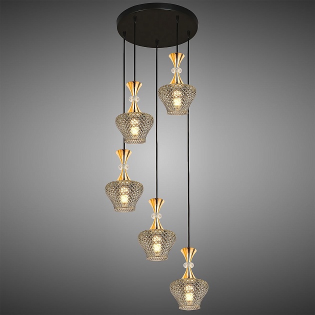 Подвесная люстра Reluce 09004-0.9-05 Smoke Фото № 3