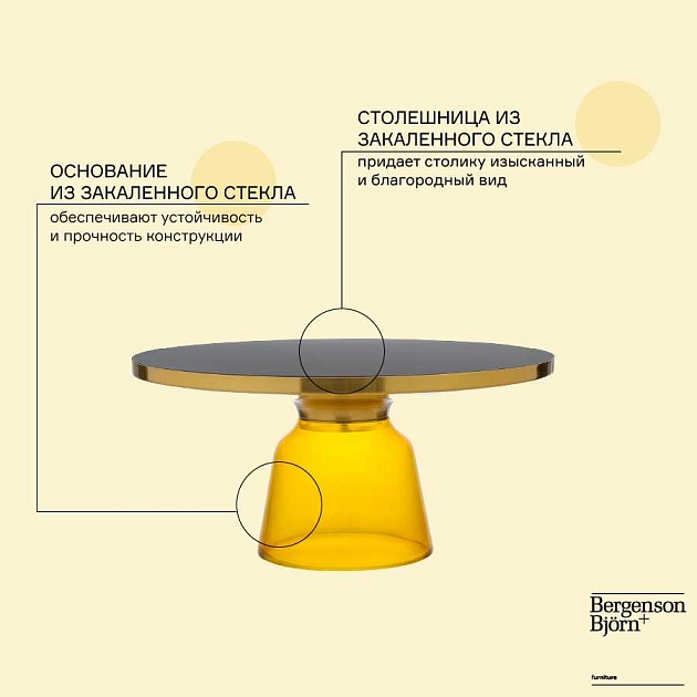 Кофейный стол Bergenson Bjorn Odd MZTBL_CGLSYEL_75 изображение 2 Кофейный стол Bergenson Bjorn Odd MZTBL_CGLSYEL_75 Фото № 2