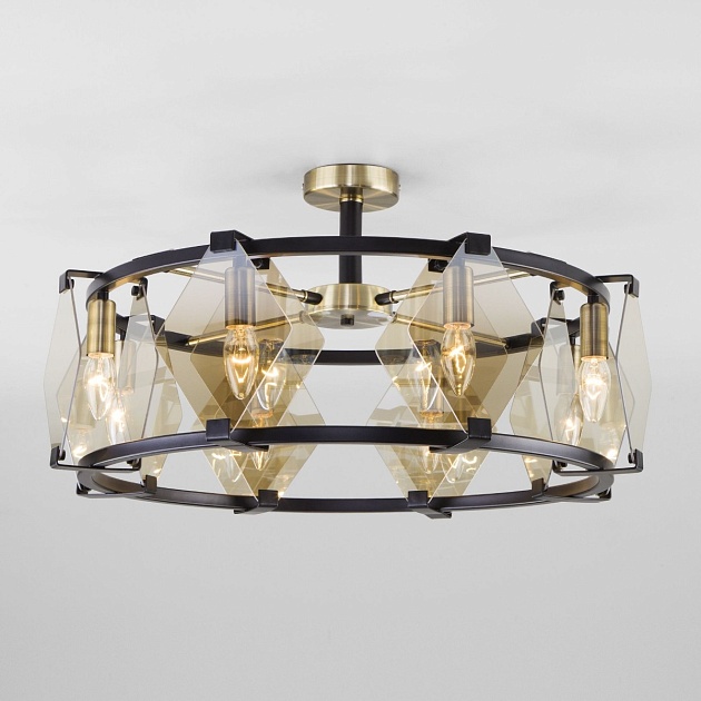 Потолочная люстра Eurosvet Aragon 60126/8 черный Smart изображение 1 Потолочная люстра Eurosvet Aragon 60126/8 черный Smart Фото № 1