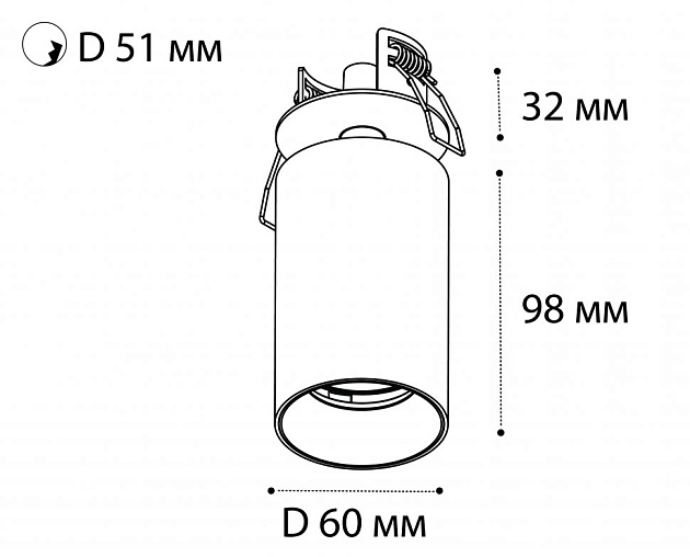 Встраиваемый спот Italline Danny FR white Фото № 3