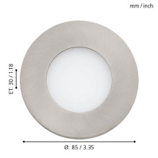 Встраиваемый светодиодный светильник Eglo Fueva 1 (3 шт) 98634 1