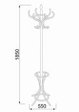 Напольная вешалка AksHome Siena орех, дерево 77651 1