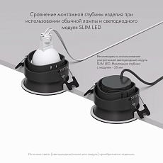 Встраиваемый светильник Denkirs Deep DK3103-BK 4