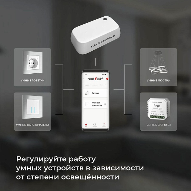 Датчик освещения Wi-Fi Elektrostandard 76200/00 4690389186790 Фото № 7