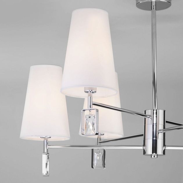 Потолочная люстра Eurosvet Milazzo 60137/6 хром изображение 4 Потолочная люстра Eurosvet Milazzo 60137/6 хром Фото № 4