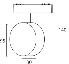 Трековый светодиодный светильник Italline IT09-9019 black 4000K 1