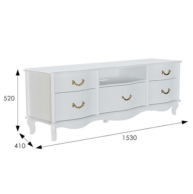 ТВ-тумба Мебелик Джульетта-2 008541 изображение 3 ТВ-тумба Мебелик Джульетта-2 008541 Фото № 3