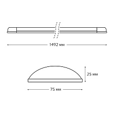 Потолочный светодиодный светильник Gauss WLF-1 144126350 1