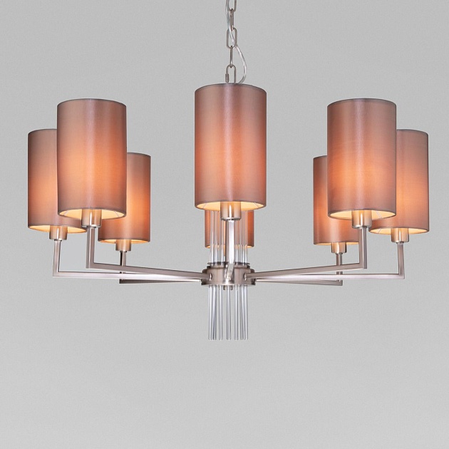 Подвесная люстра Eurosvet Soffio 60134/8 никель изображение 5 Подвесная люстра Eurosvet Soffio 60134/8 никель Фото № 5