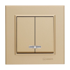 Выключатель двухклавишный Makel Karea 56057003