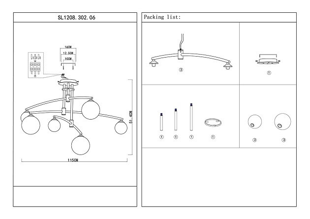 Потолочная люстра ST Luce Sembrare SL1208.302.06 Фото № 2