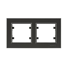 Рамка Makel 2-м Karea горизонт. дым. металлик 56050702