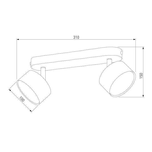 Спот TK Lighting 3403 Clark Black Фото № 3