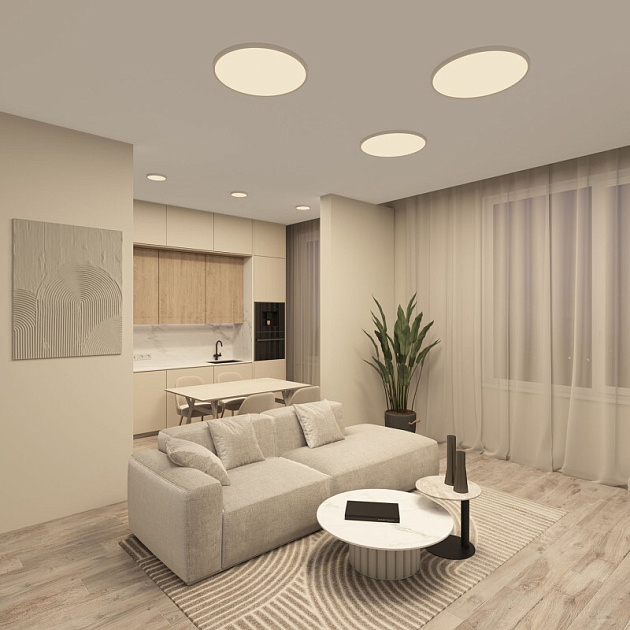 Потолочный светодиодный светильник Denkirs Thin DK6522-WH Фото № 9