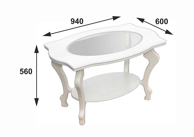 Журнальный стол Мебелик Берже 1С 002480 изображение 3 Журнальный стол Мебелик Берже 1С 002480 Фото № 3