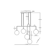 Подвесной светильник Vele Luce Freedom VL5544P05 4
