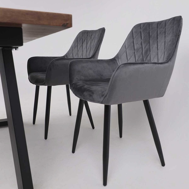 Кресло AksHome Pablo серый, велюр 72329 Фото № 4