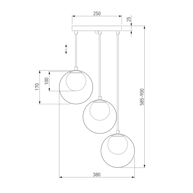 Подвесная люстра Eurosvet Dublin 50205/3 черный/бронза изображение 2 Подвесная люстра Eurosvet Dublin 50205/3 черный/бронза Фото № 2