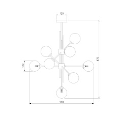 Подвесная люстра Eurosvet Volver 50383 черный Smart 1