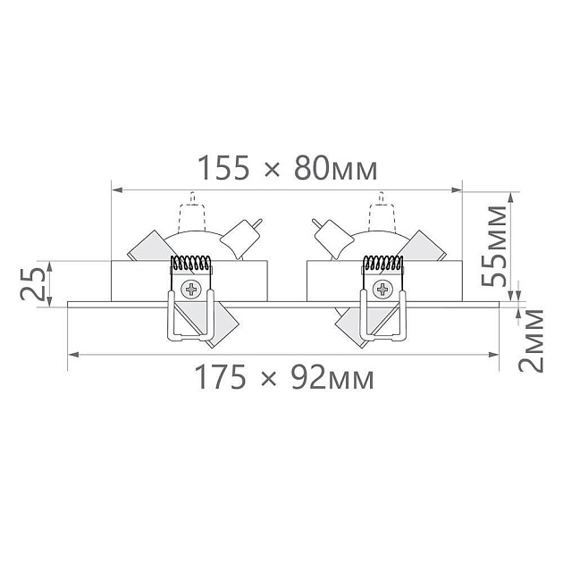 Встраиваемый светильник Feron DL2802 32641 Фото № 2