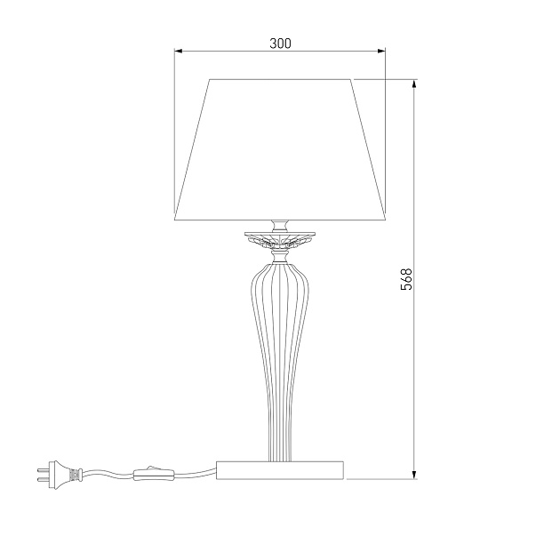 Настольная лампа Bogates Olenna 01104/1 белый Фото № 6