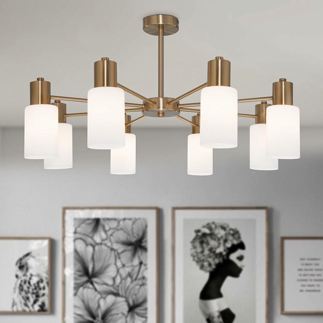 Потолочная люстра Eurosvet Vegga 70160/12 латунь Smart Фото № 7