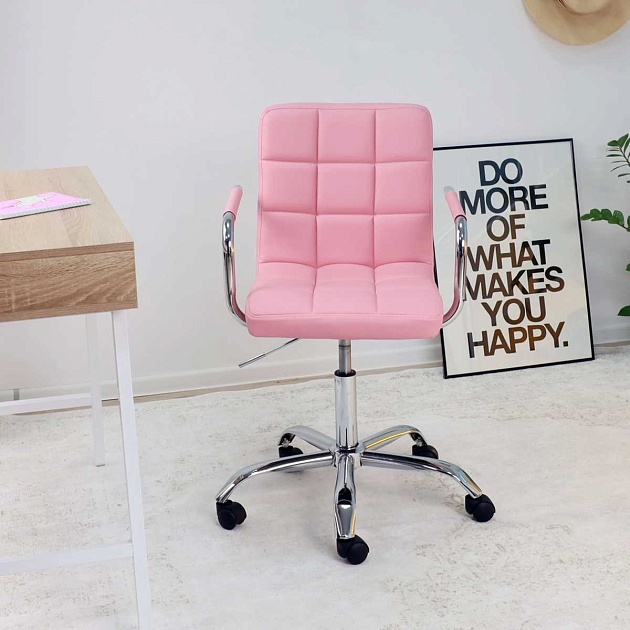 Поворотное кресло AksHome Rosio розовый, экокожа 58826 изображение 4 Поворотное кресло AksHome Rosio розовый, экокожа 58826 Фото № 4