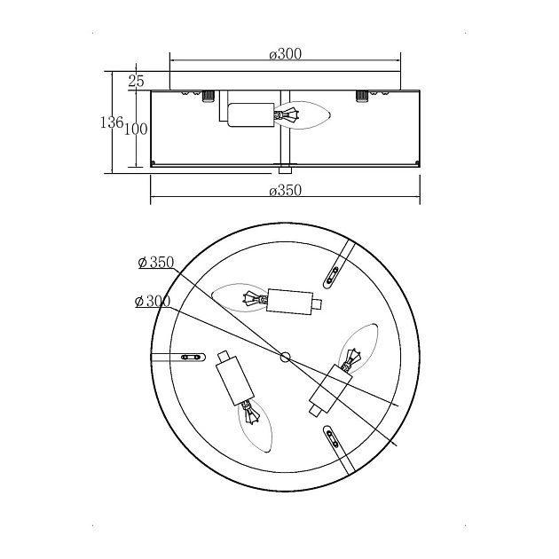 Потолочный светильник Maytoni Ripple MOD096CL-03CH Фото № 2