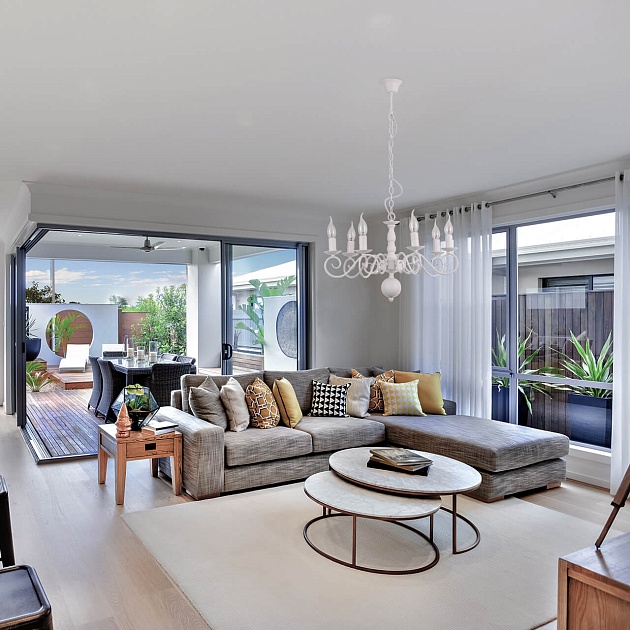 Подвесная люстра Arte Lamp A1129LM-7WH Фото № 7