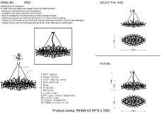 Люстра Crystal Lux REINA V2 SP12 L1500 SILVER PATINA 1
