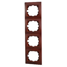 Рамка 4-ая вертикальная Lezard Mira вишня 701-0601-154