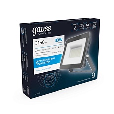 Прожектор светодиодный Gauss Qplus 30W 6500К 690511330 4
