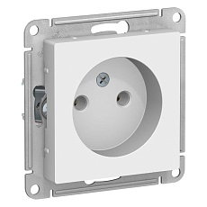 Розетка 2К Systeme Electric AtlasDesign 16A 250V белая ATN000141