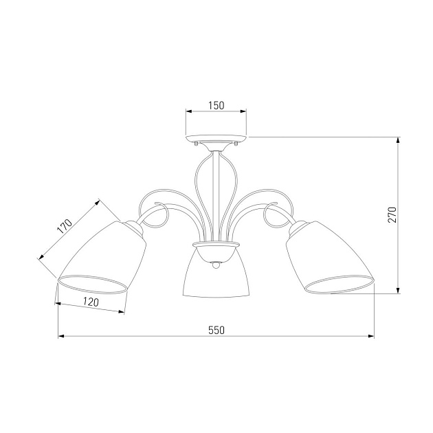 Подвесная люстра Eurosvet 30107/3 античная бронза Фото № 2