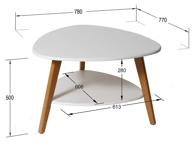 Журнальный стол Мебелик Бруклин 002591 изображение 3 Журнальный стол Мебелик Бруклин 002591 Фото № 3