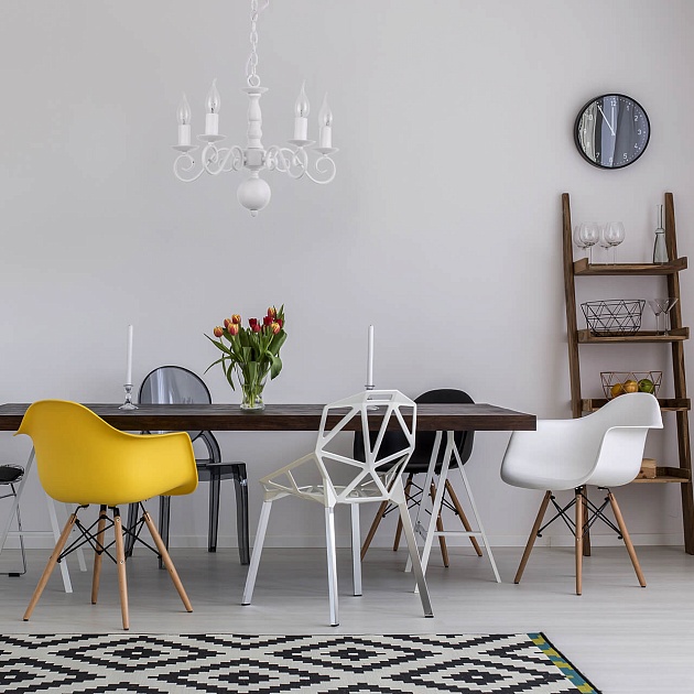 Подвесная люстра Arte Lamp A1129LM-5WH изображение 6 Подвесная люстра Arte Lamp A1129LM-5WH Фото № 6