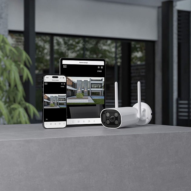 Умная видеокамера белая IP65 Elektrostandard 76500/01 a069150 Фото № 2