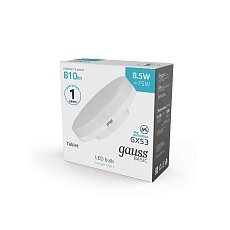 Лампа светодиодная Gauss GX53 8,5W 4100К матовая 20849292 2