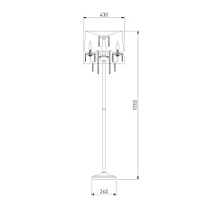 Торшер Eurosvet 2045/3F хром/белый 1