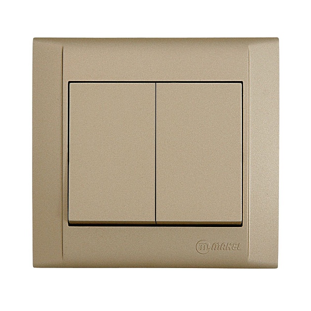 Выключатель 2 клав. Makel Defne 42057003 Фото № 1